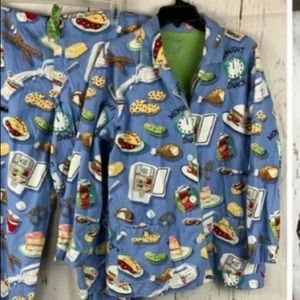 Nick And Nora Flannel Pajamas Midnight Snack  XL